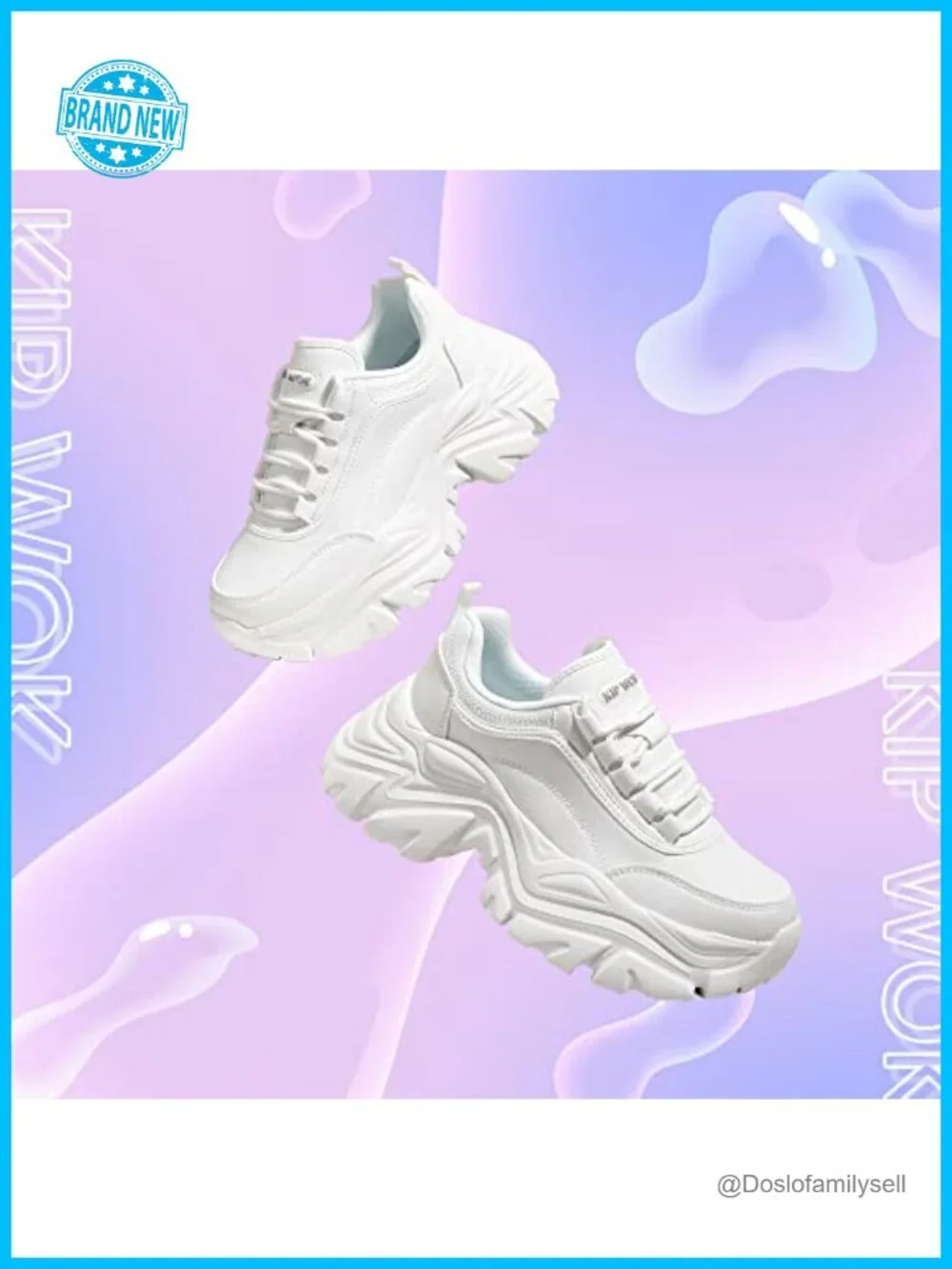 Chunky Platform Sneakers Women Faux Leather Memory Foam Wedge Walking Shoes